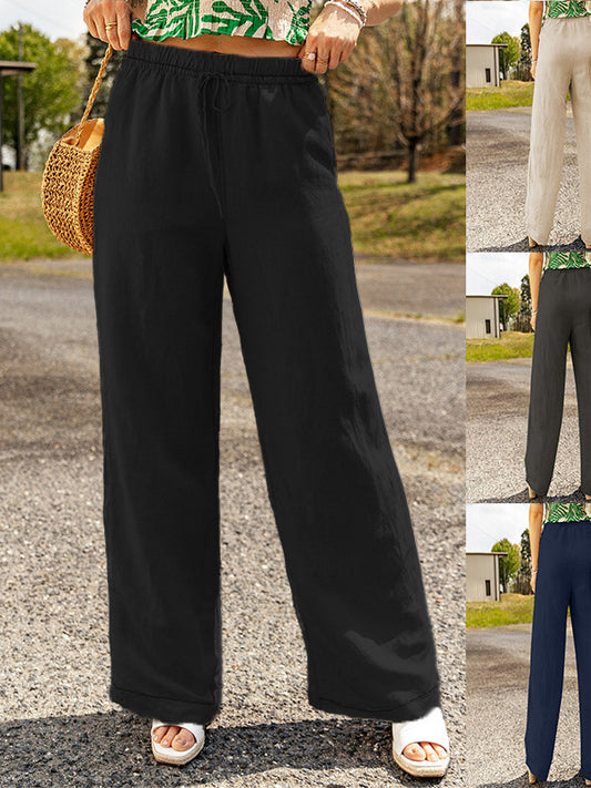 Cotton Wide Trousers