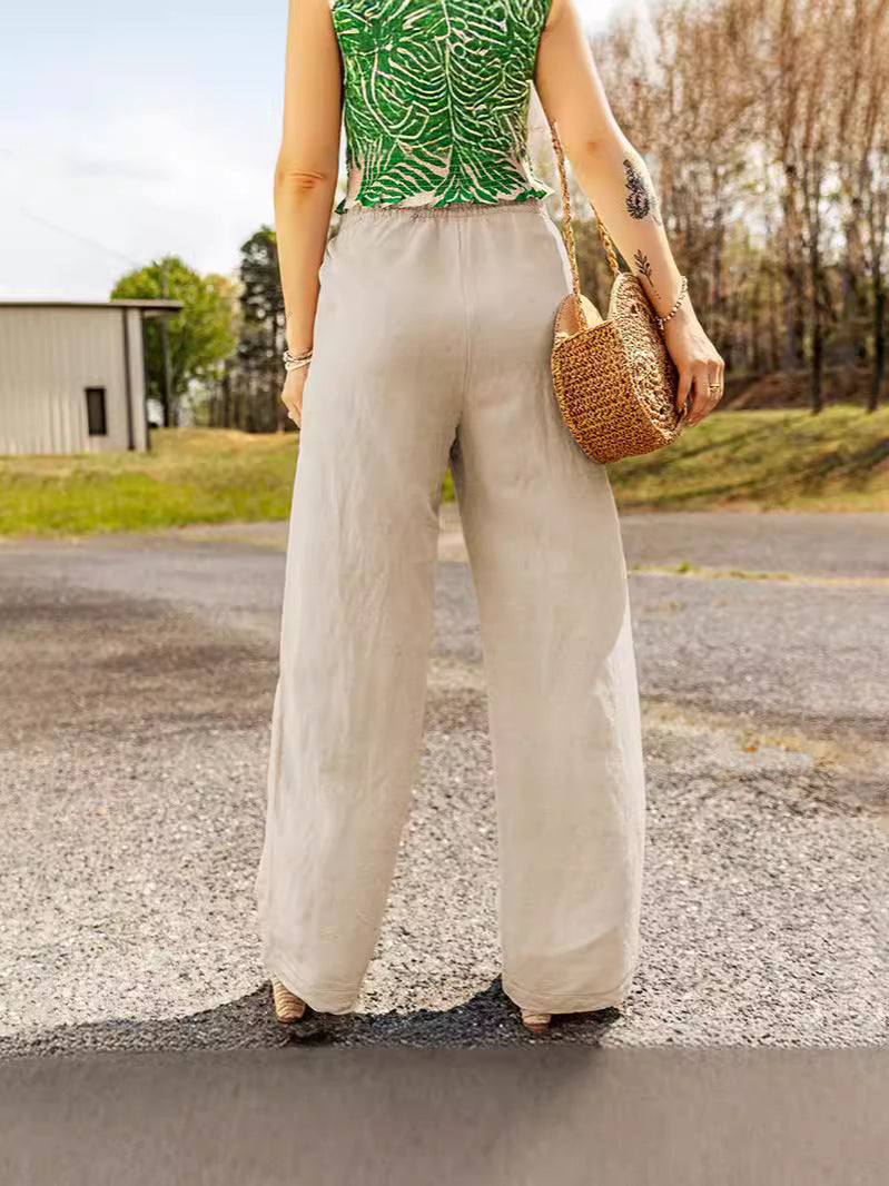 Cotton Wide Trousers