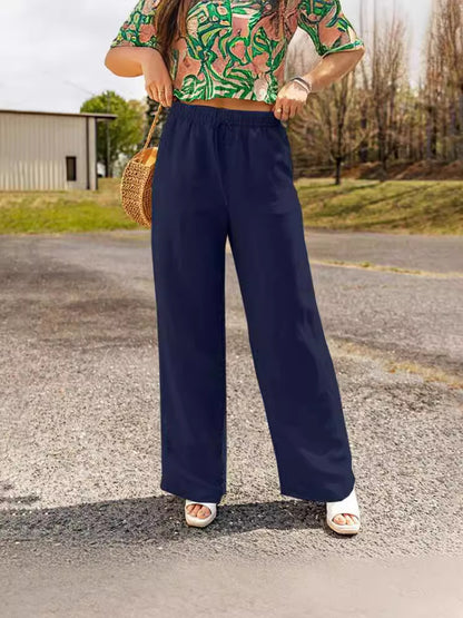 Cotton Wide Trousers