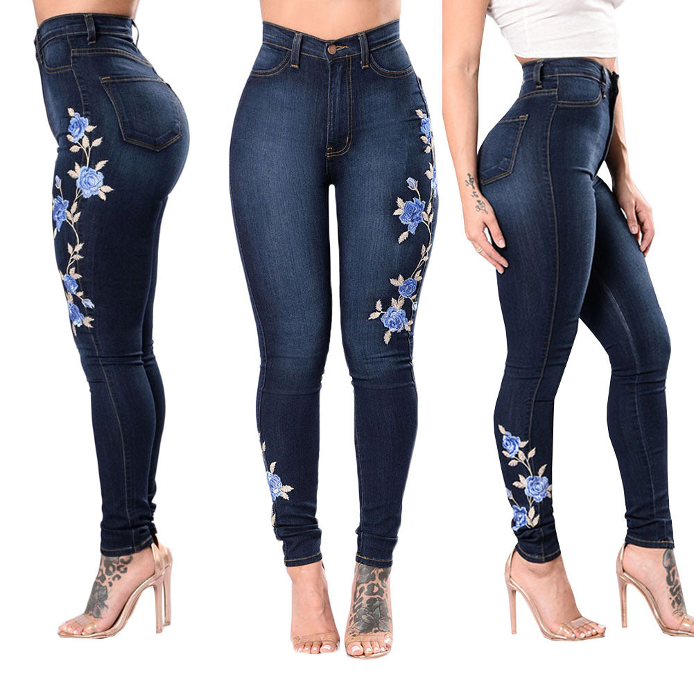 Slim Embroidered Jeans