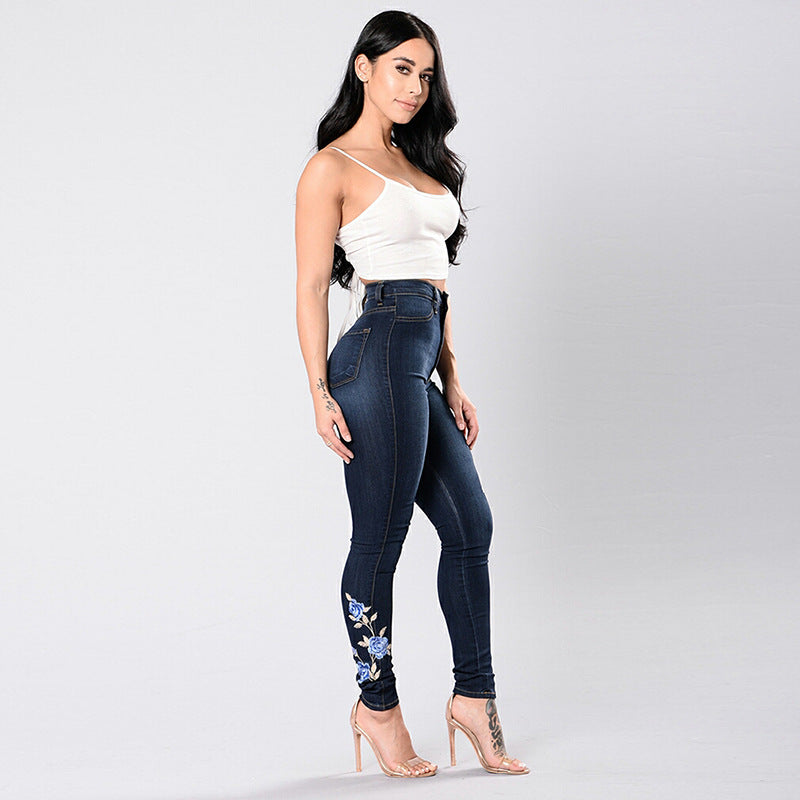 Slim Embroidered Jeans