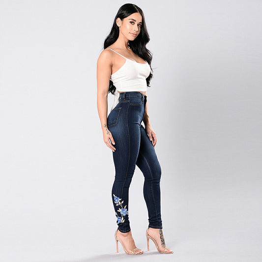 Slim Embroidered Jeans