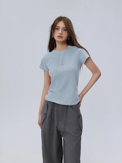 Macaron Blue Slim Top