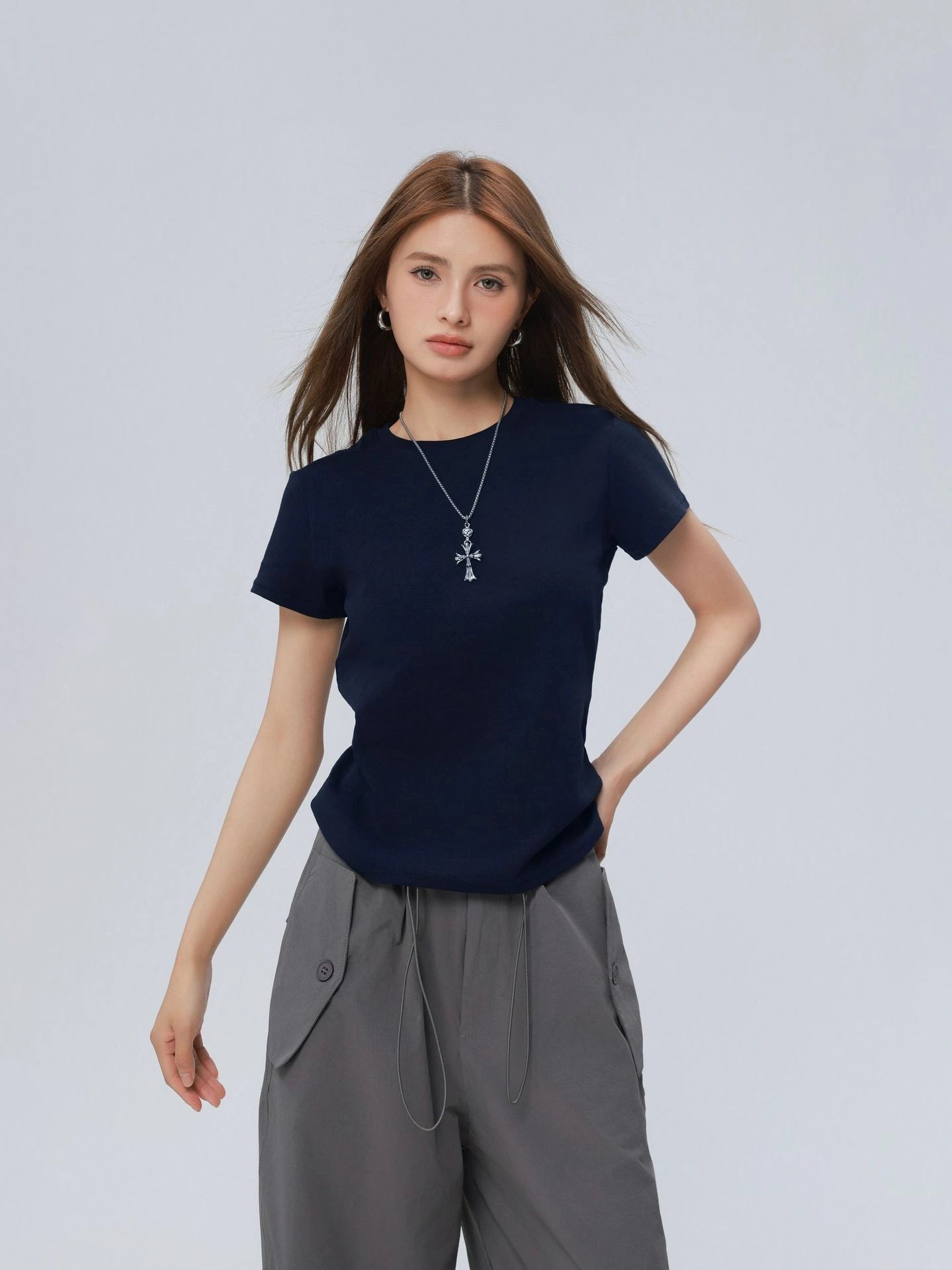 Macaron Blue Slim Top