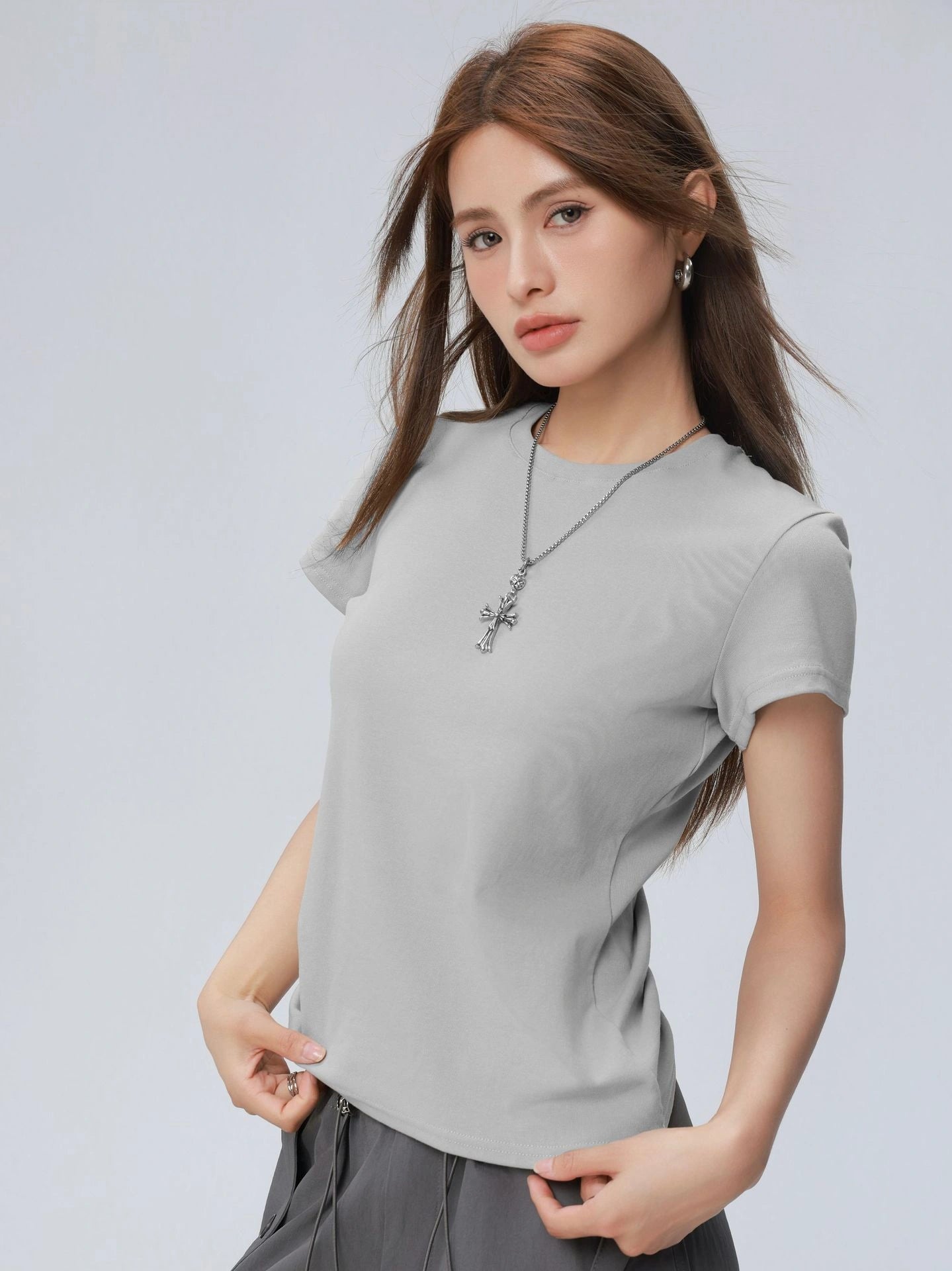 Macaron Blue Slim Top